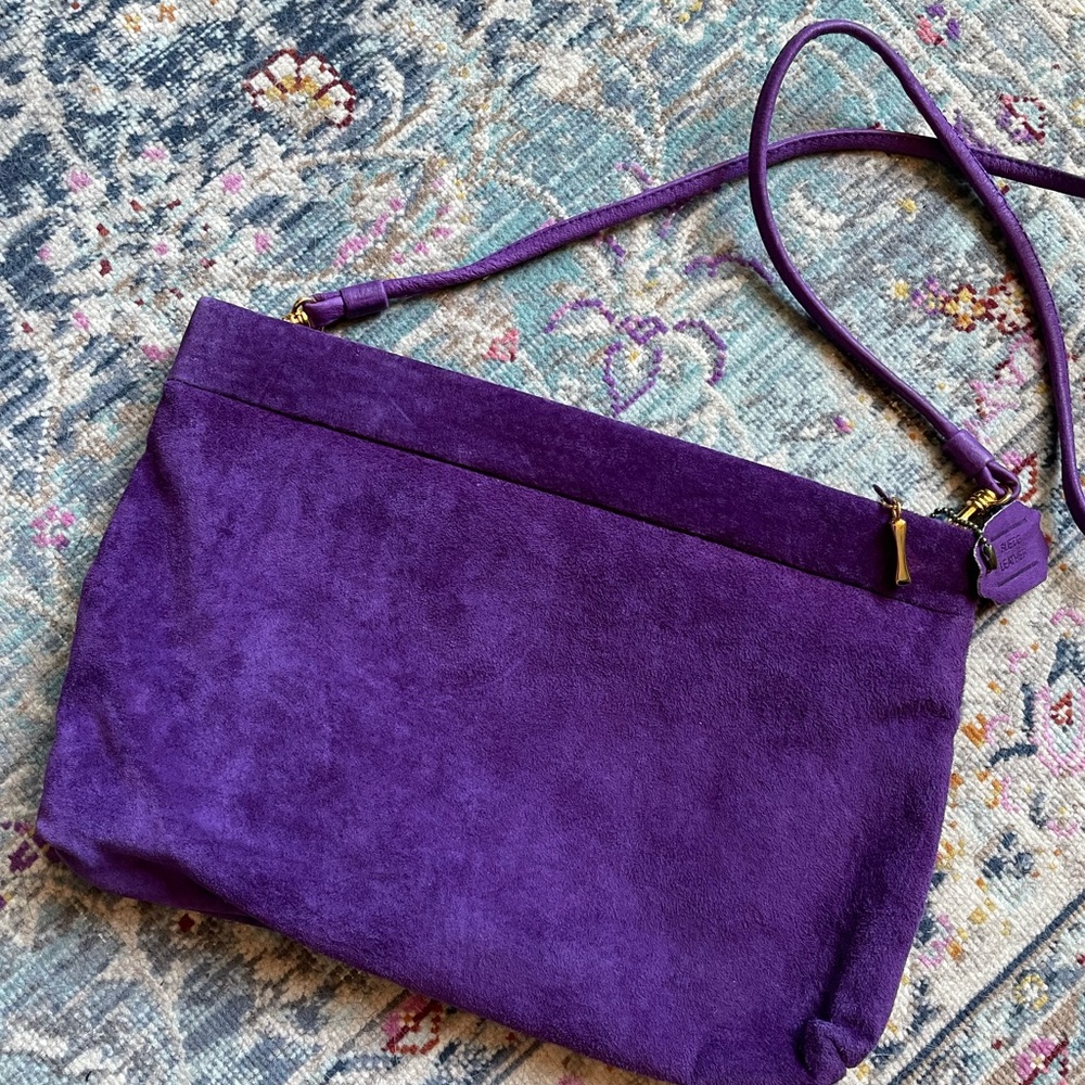 Fun purple suede crossbody bag!